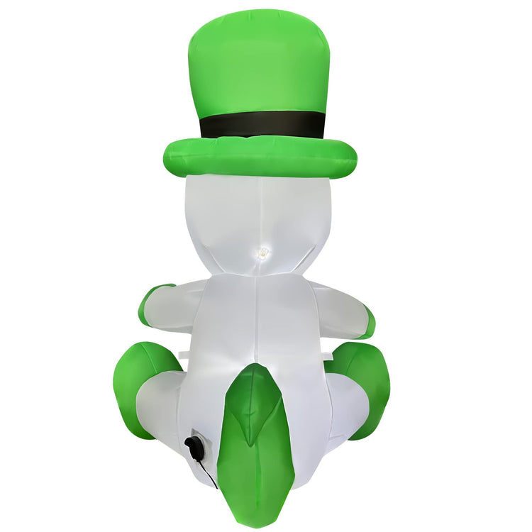 4 Ft LED Inflatable St. Patrick's Day Unicorn Decoration with Gold Coin Pot for Home Yard Lawn Garden Indoor Outdoor