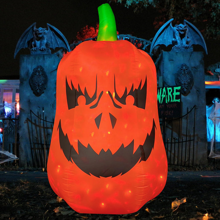 12 FT Halloween Inflatable Giant Pumpkin with Flash LED Lighted Blow Up Decoration