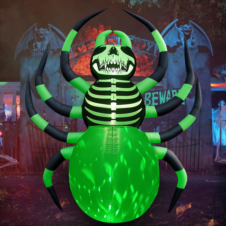 8 Ft LED Light Halloween Inflatable Sugar Spider Decoration