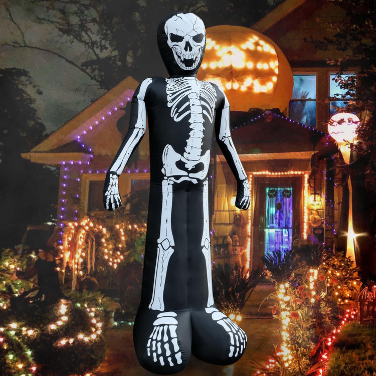 10 FT Halloween Inflatable Skeleton LED Lighted Blow Up Decoration