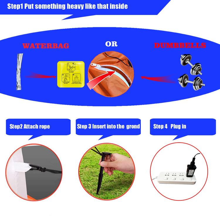 8Ft Long 4th of July Inflatables Archway Outdoor Decorations