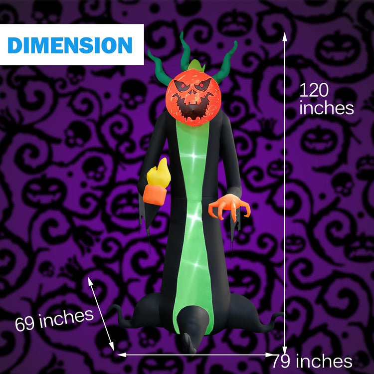 10FT Halloween Inflatable Pumpkin Reaper Decoration