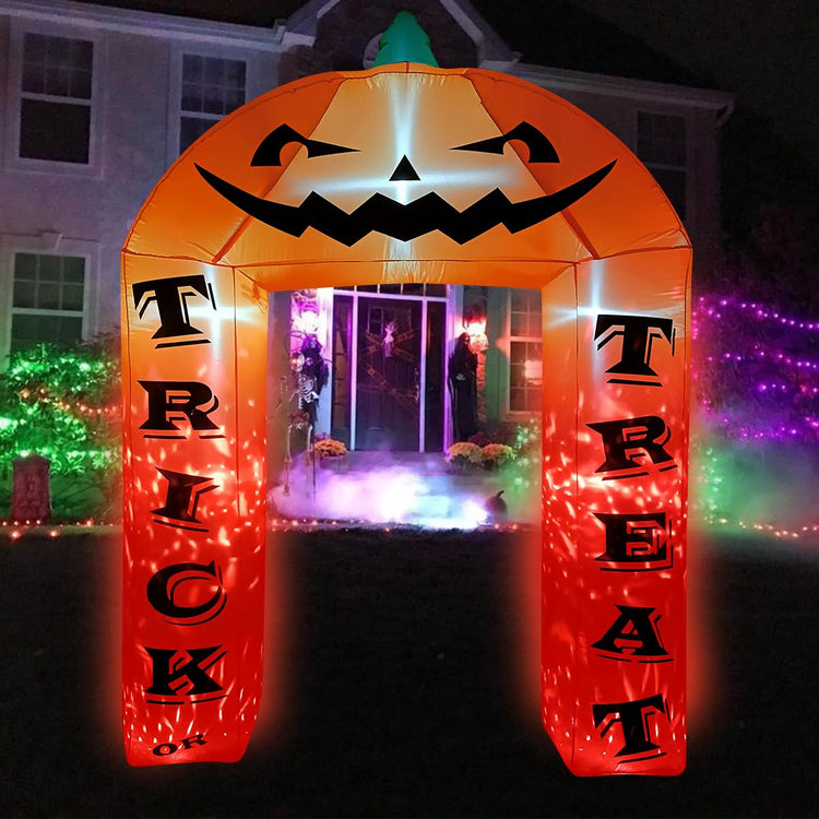 9 FT Halloween Inflatable Pumpkin Archway Decoration