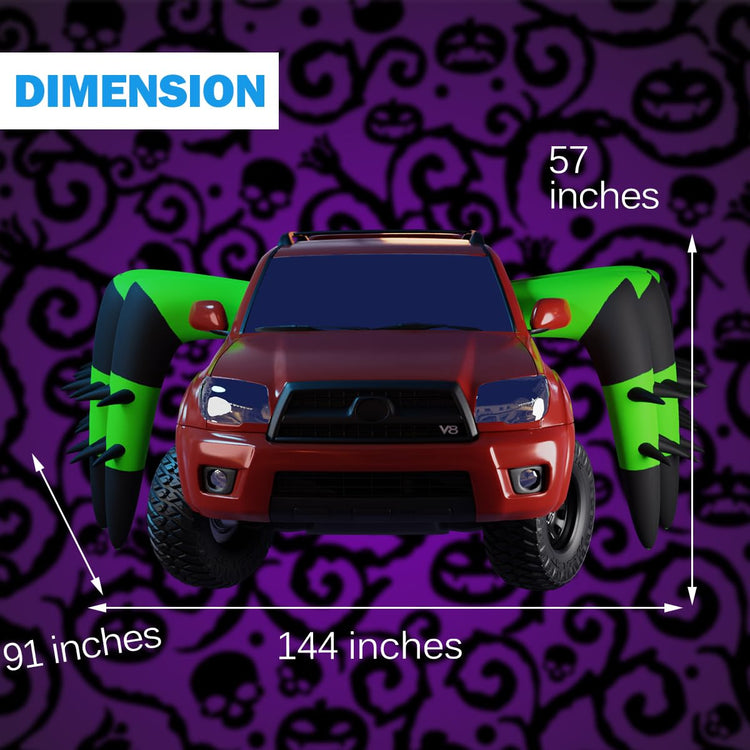 12 FT Halloween Inflatable Spider Legs Decoration, Trunk or Treat Car Blow Up Decorations