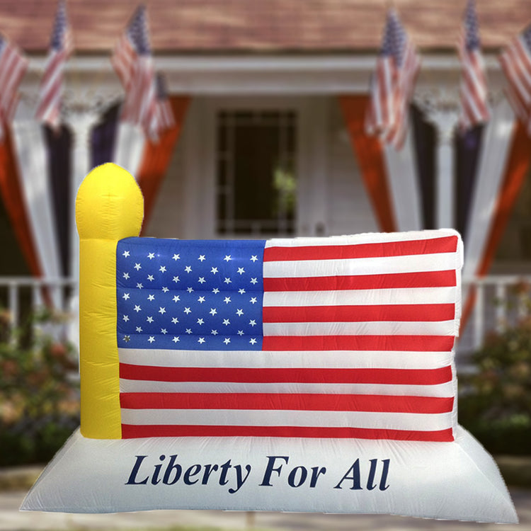 8 Ft Seasonblow Inflatable Independence Day Flag