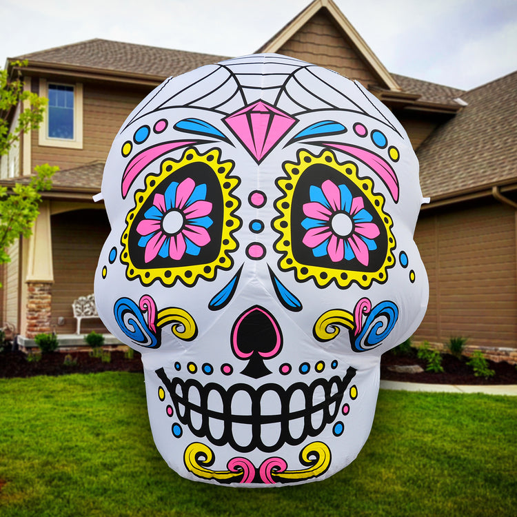 4.5FT Seasonblow Halloween Inflatable Skull
