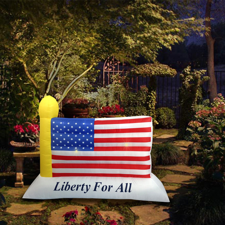 8 Ft Seasonblow Inflatable Independence Day Flag