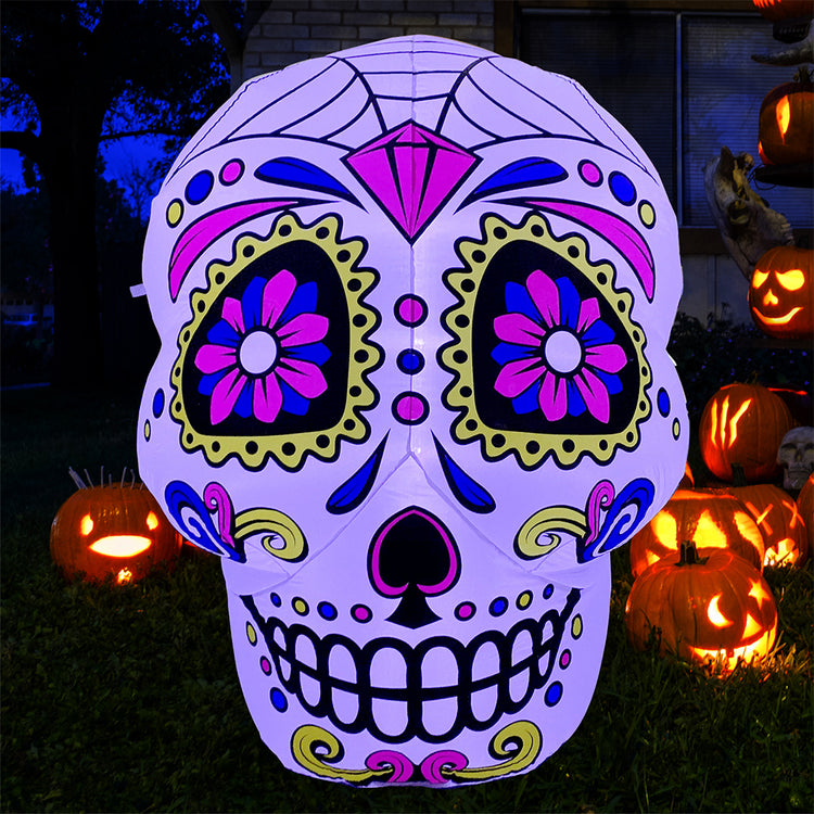 4.5FT Seasonblow Halloween Inflatable Skull