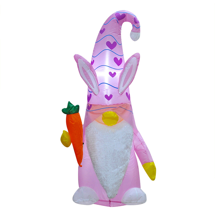4ft Seasonblow Inflatable Easter Pink Swedish Gnome Decoration.