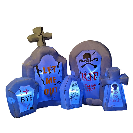 6.6Ft Seasonblow Halloween Inflatable Tombstone Set