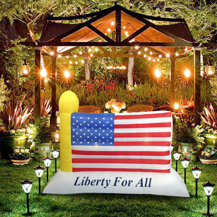 8 Ft Seasonblow Inflatable Independence Day Flag