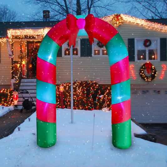 8Ft SeasonBlow Inflatable Christmas Candy Arch