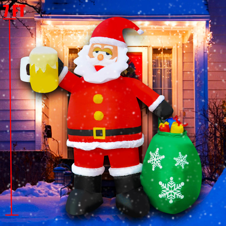 7Ft Seasonblow Inflatable Christmas Drunk Old Man