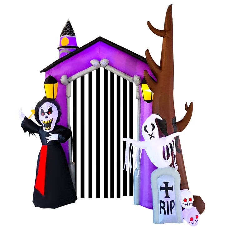 9 Ft Seasonblow Inflatable Halloween Scythe Ghost Arch