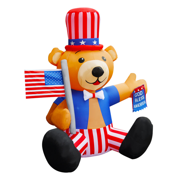 5Ft Seasonblow Inflatable Independence Day Little Bear