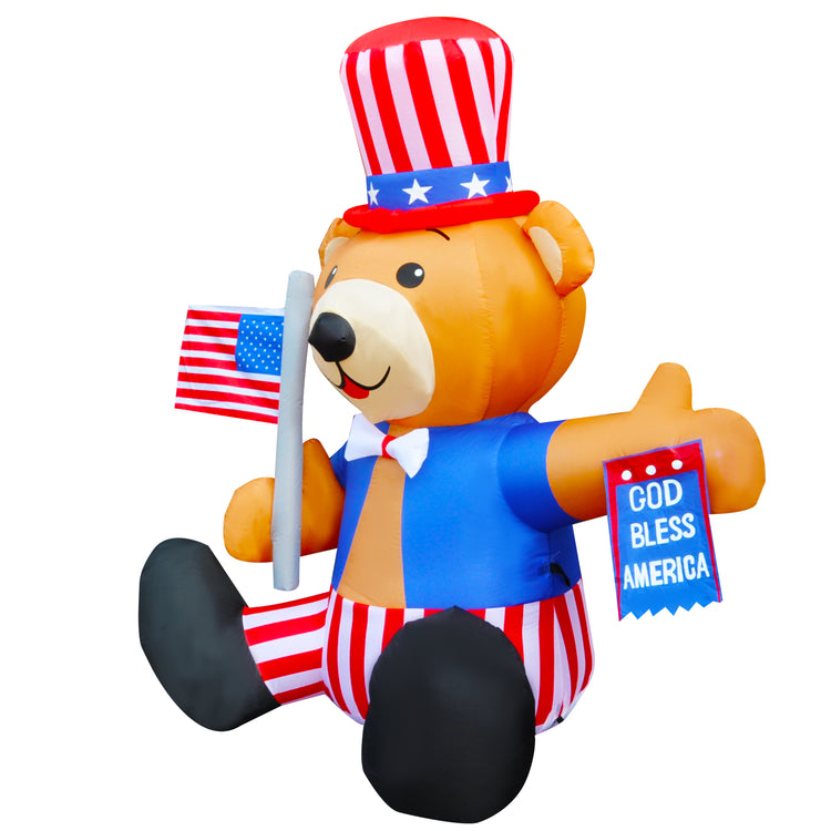 5Ft Seasonblow Inflatable Independence Day Little Bear