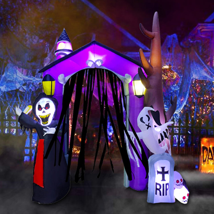 9 Ft Seasonblow Inflatable Halloween Scythe Ghost Arch