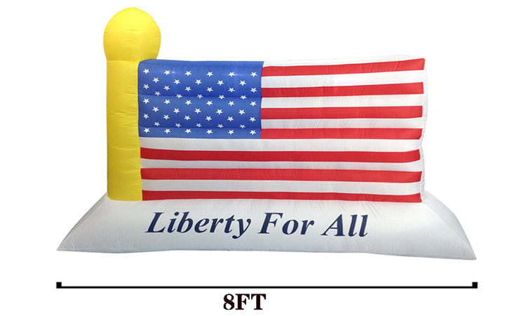 8 Ft Seasonblow Inflatable Independence Day Flag
