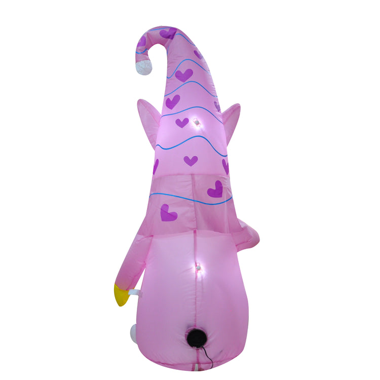 4ft Seasonblow Inflatable Easter Pink Swedish Gnome Decoration.