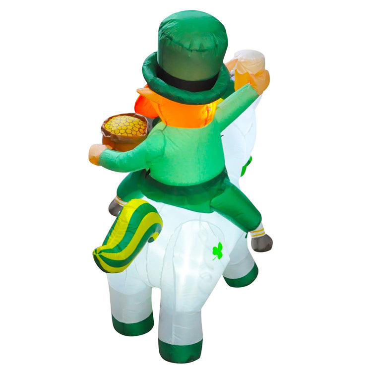 5Ft SeasonBlow Inflatable Saint Pa's Fairy Riding Unicorn.