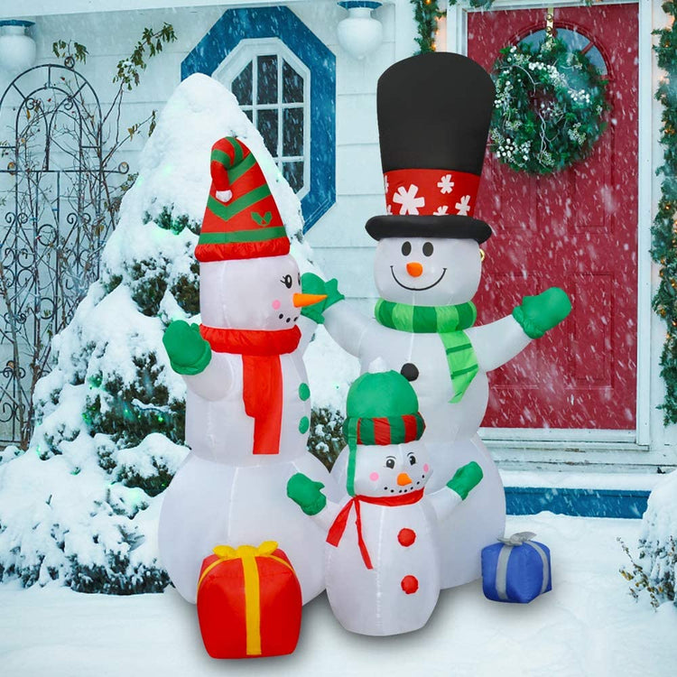 6Ft SeasonBlow Inflatable Christmas Snowman Family