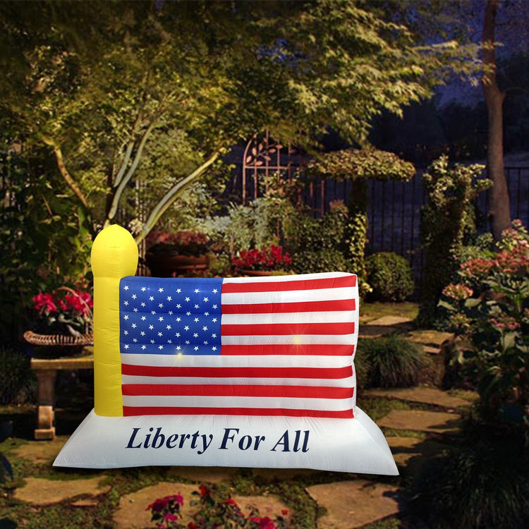 8 Ft Seasonblow Inflatable Independence Day Flag