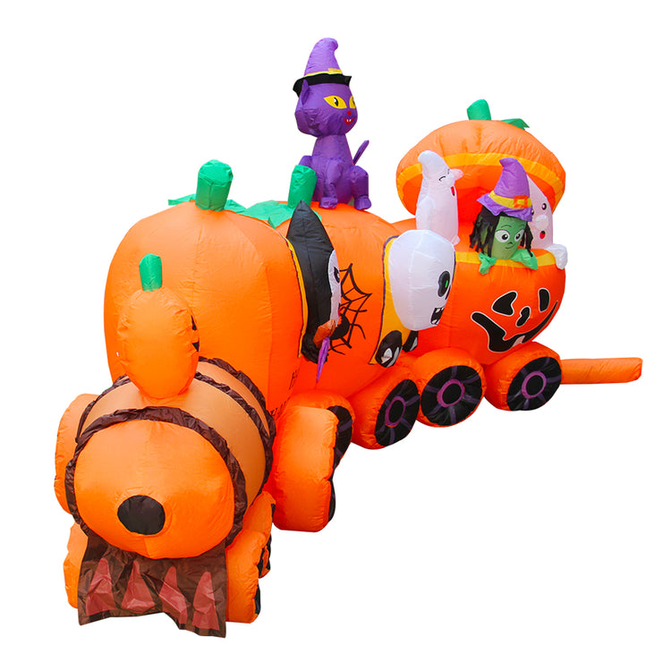 9Ft Seasonblow Inflatable Halloween Pumpkin Train