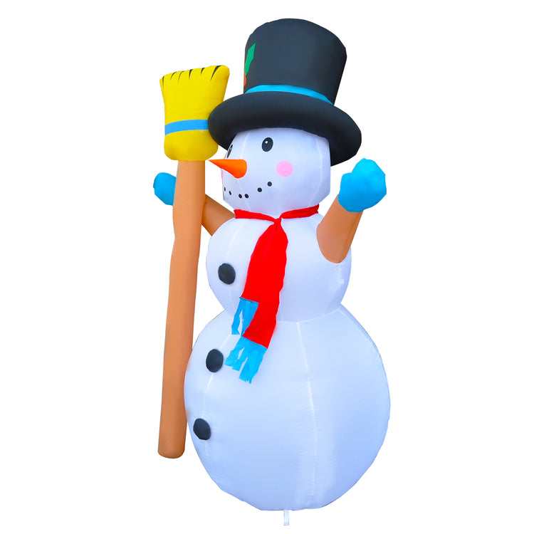 8Ft Seasonblow Inflatable Christmas Snowman with a broom