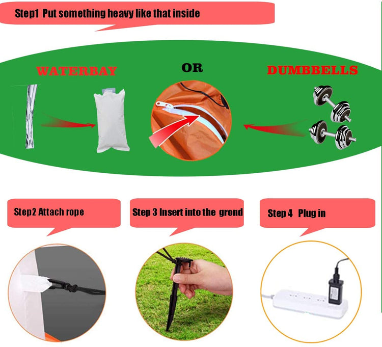 5FT Inflatabale Valentine's Day Stegosaurus LED Lighted