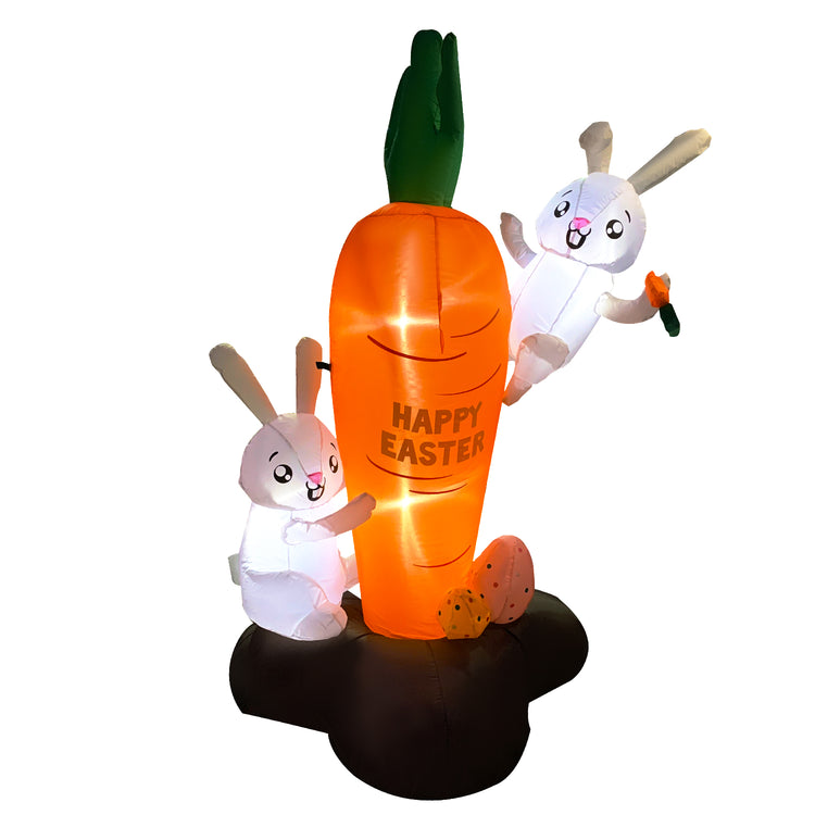 6 Ft Seasonblow Inflatable Easter Bunny Carrot