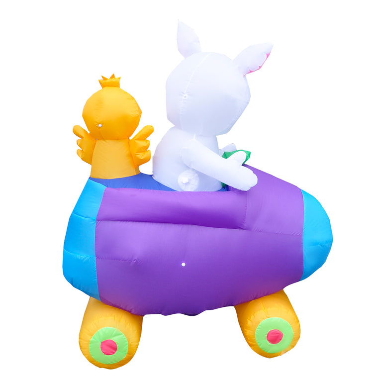 5 Ft Seasonblow Inflatable Easter Bunny Chicken