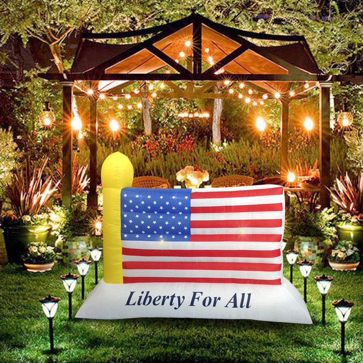 8 Ft Seasonblow Inflatable Independence Day Flag