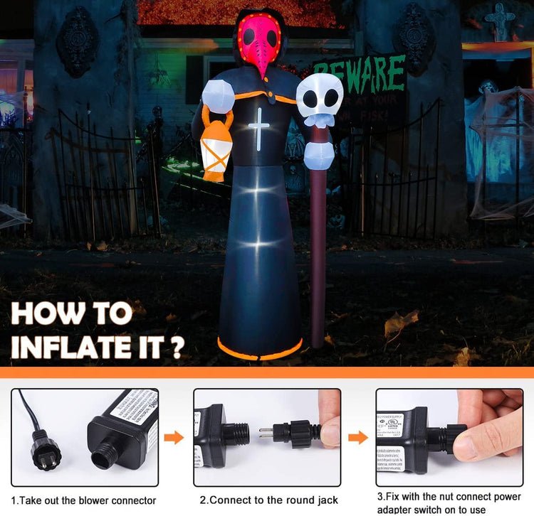 10ft Seasonblow Halloween Inflatable Doctor Props Decoration