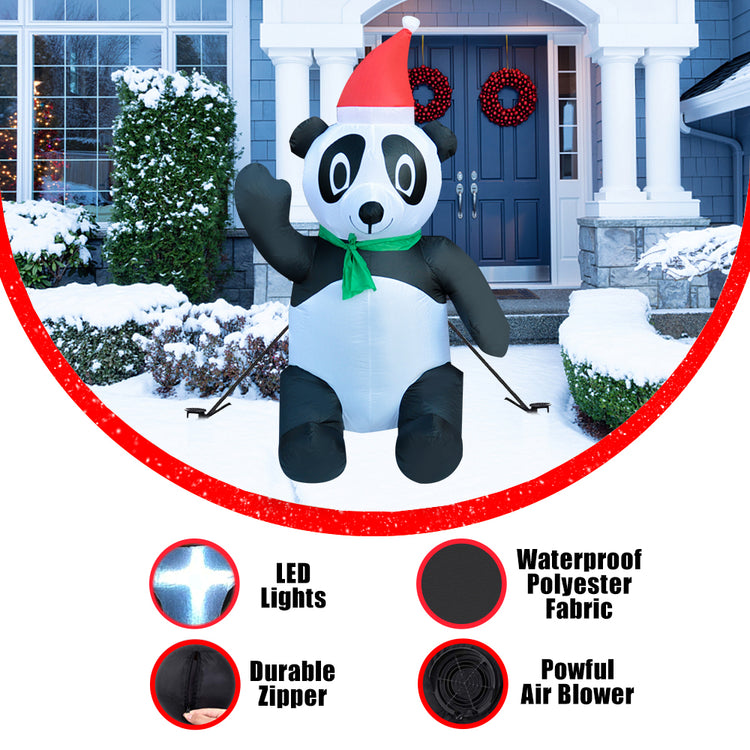 4Ft Seasonblow Inflatable Christmas Panda