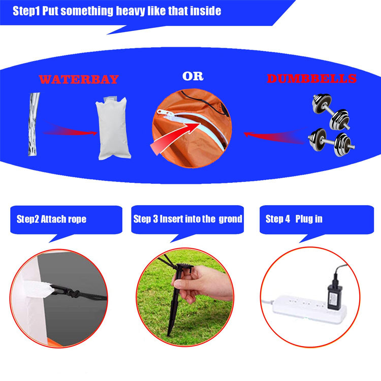 4Ft SeasonBlow Inflatable Independence Day Unicorns Hugging Love.