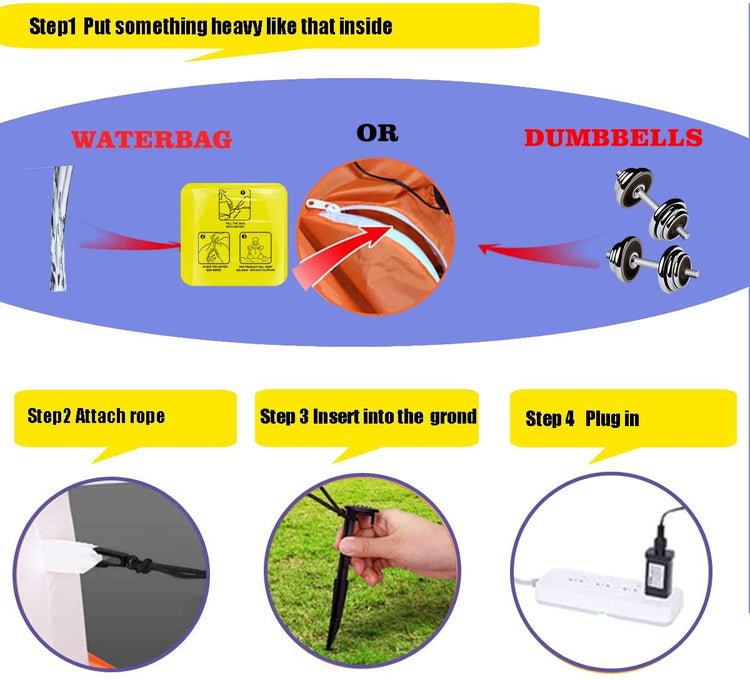 10 ft Inflatable Easter Bunny Holding Flower Decoration Blow up LED Lighted for Lawn Yard Garden Indoor Outdoor Home Holiday Party Decor