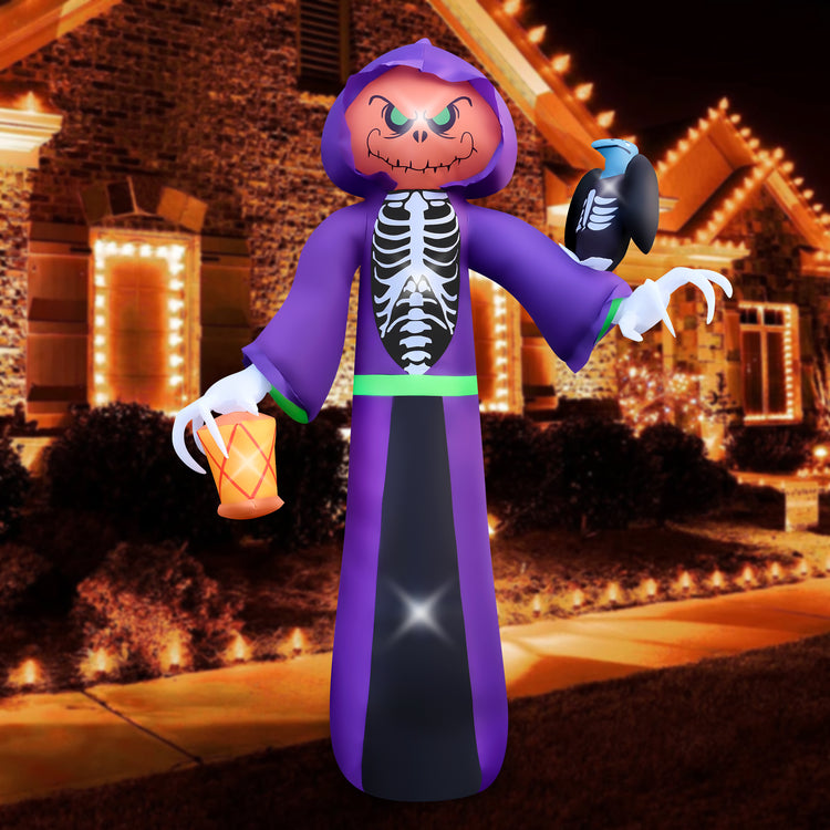 8 FT Halloween Inflatable Pumpkin Reaper Decorations