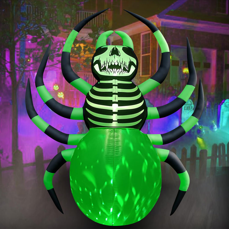 8 Ft LED Light Halloween Inflatable Sugar Spider Decoration