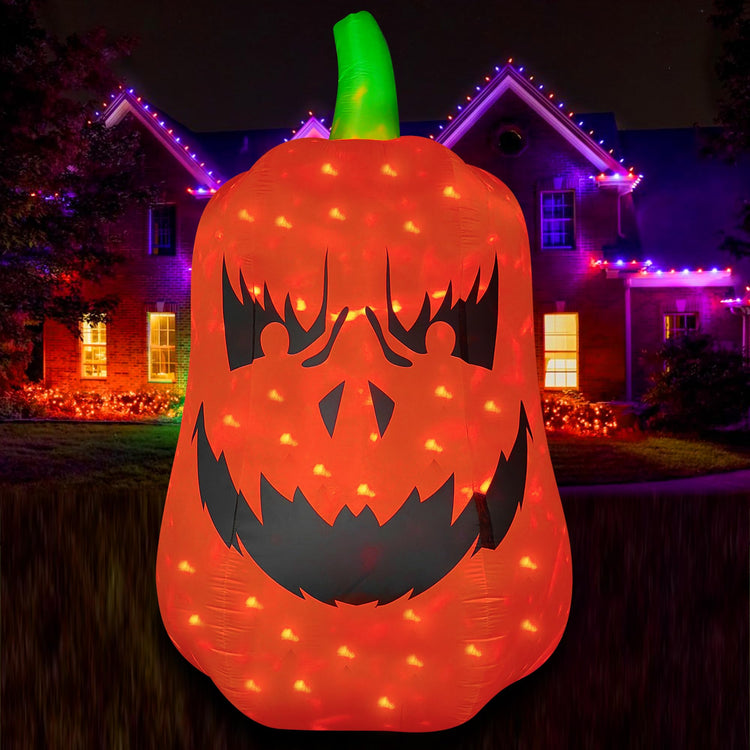 12 FT Halloween Inflatable Giant Pumpkin with Flash LED Lighted Blow Up Decoration