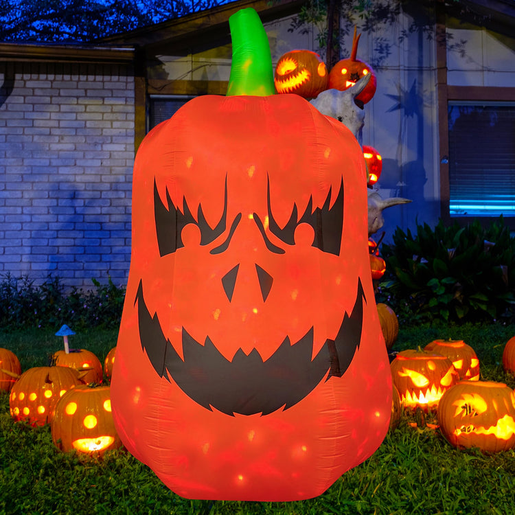 12 FT Halloween Inflatable Giant Pumpkin with Flash LED Lighted Blow Up Decoration