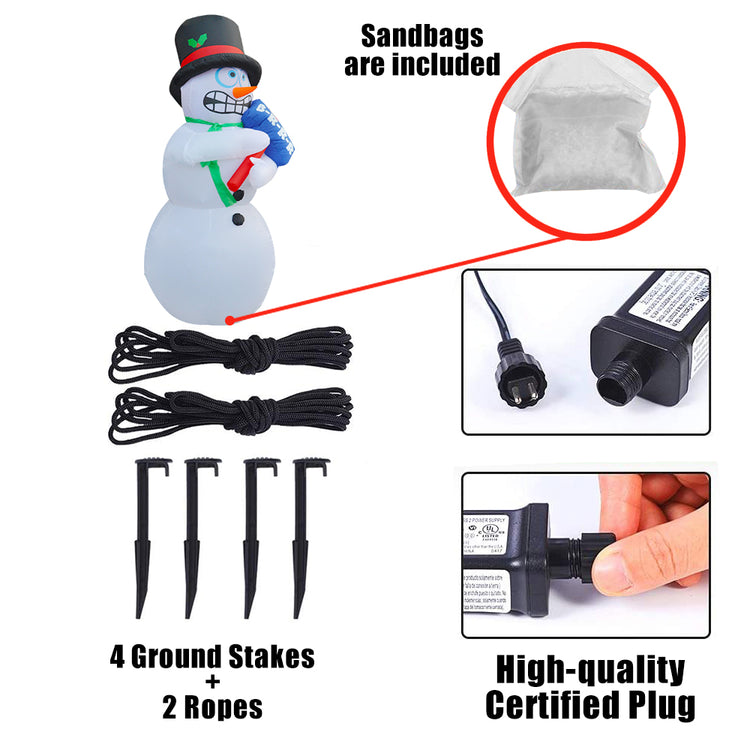 6Ft Seasonblow Inflatable Christmas Jitter Snowman