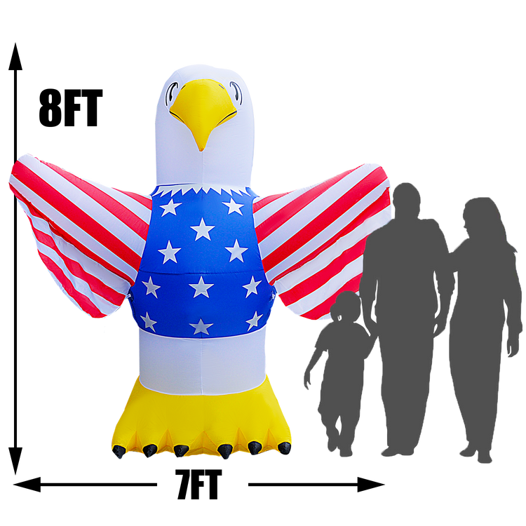 6 Ft Seasonblow Inflatable Independence Day Eagle