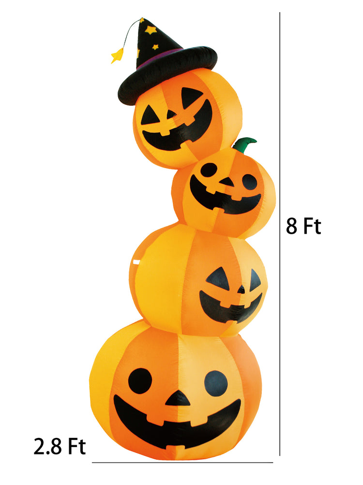 8 Ft Seasonblow Inflatable Halloween four-layer pumpkin