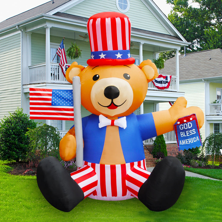 5Ft Seasonblow Inflatable Independence Day Little Bear