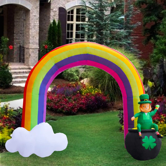8Ft Seasonblow Inflatable St. Patrick's Rainbow Arch
