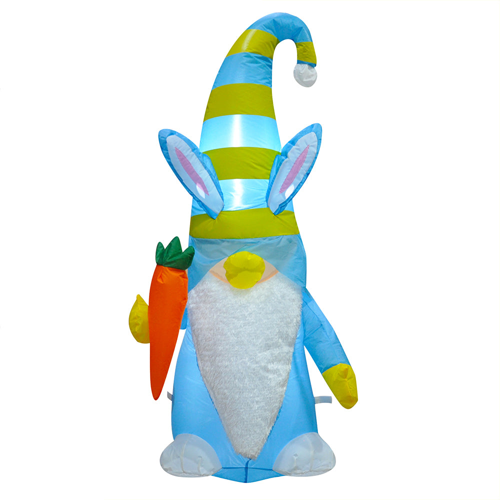 4ft Seasonblow Inflatable Easter Blue Swedish Gnome Decoration.
