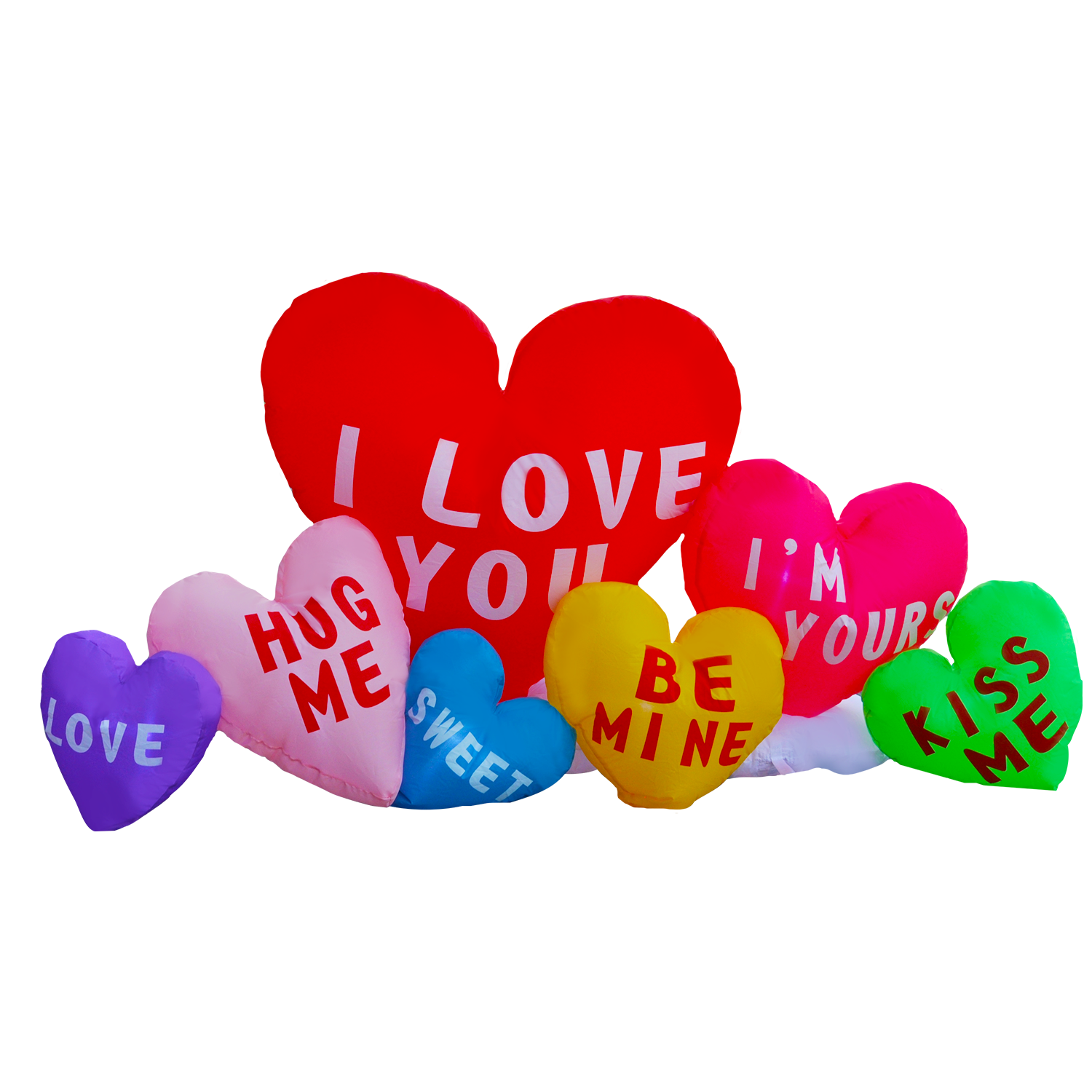 SeasonBlow 6Ft Inflatable Valentine's Day 7 Heart Combinations.
