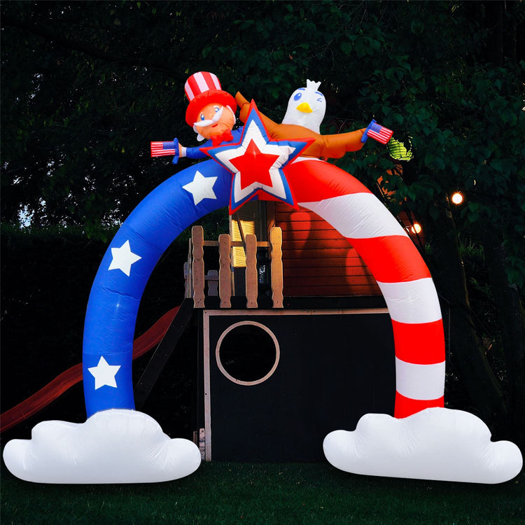 11.5Ft SeasonBlow Inflatable Independence Day Arch.