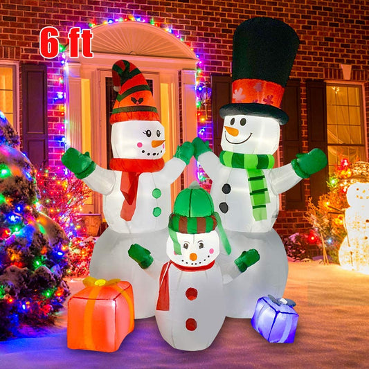 6Ft SeasonBlow Inflatable Christmas Snowman Family