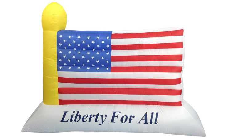 8 Ft Seasonblow Inflatable Independence Day Flag